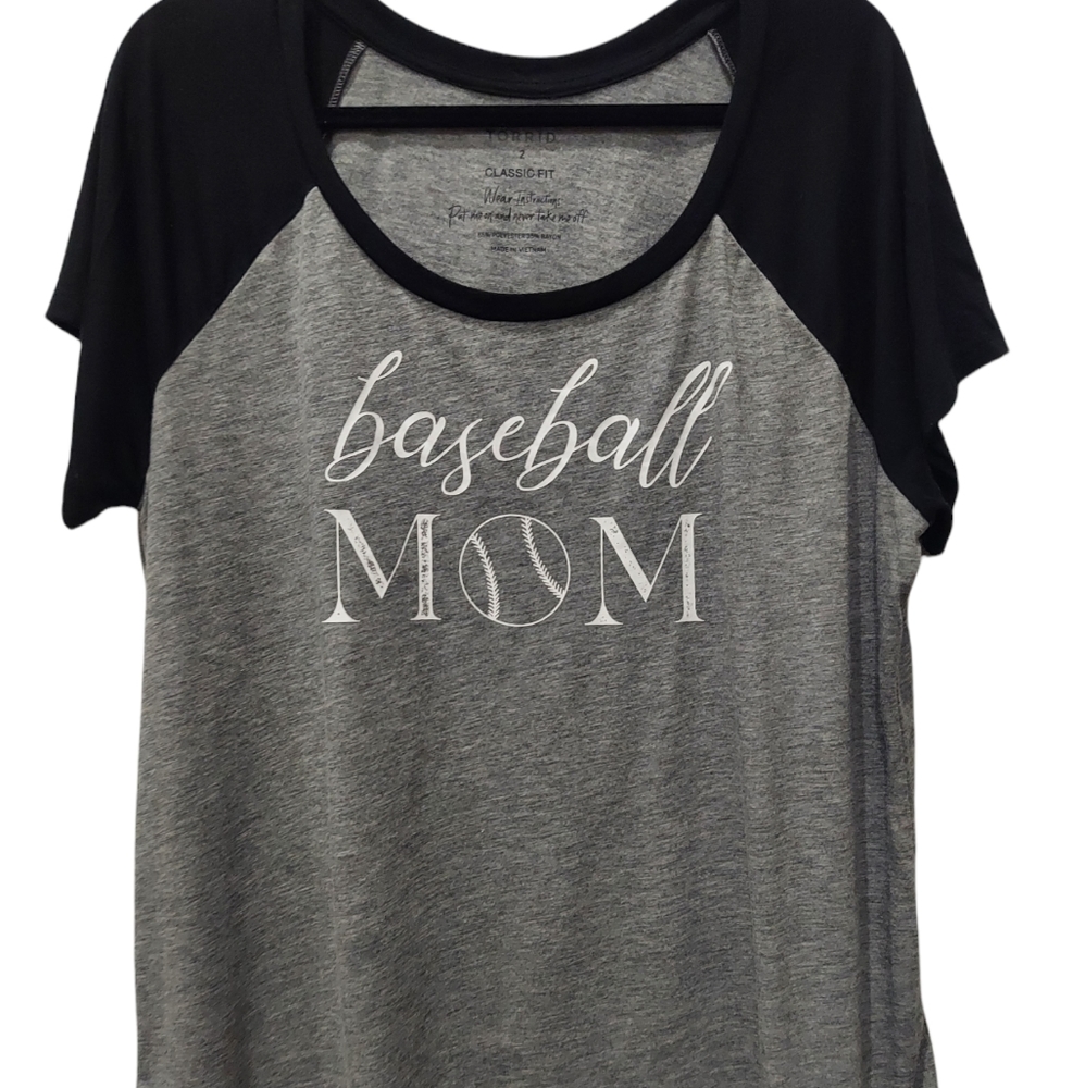 Torrid Baseball Mom Raglan Tee